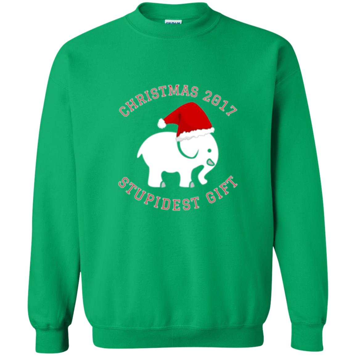 Christmas T-shirt White Elephant Christmas 2017 Stupidest Gift Irish Green