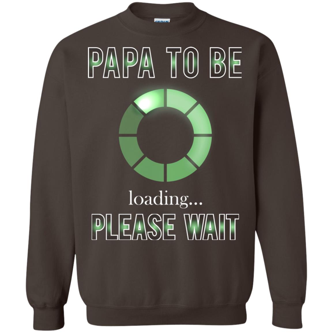 Papa To Be Loading Please Wait T-shirt Dark Chocolate
