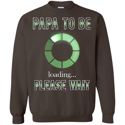 Papa To Be Loading Please Wait T-shirt Dark Chocolate