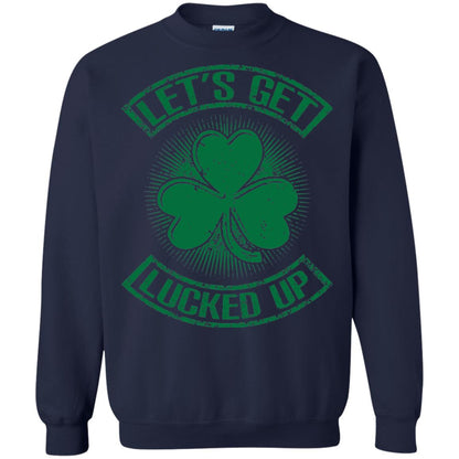 Let_s Get Lucked Up St. Patrick_s Day T-shirt Navy