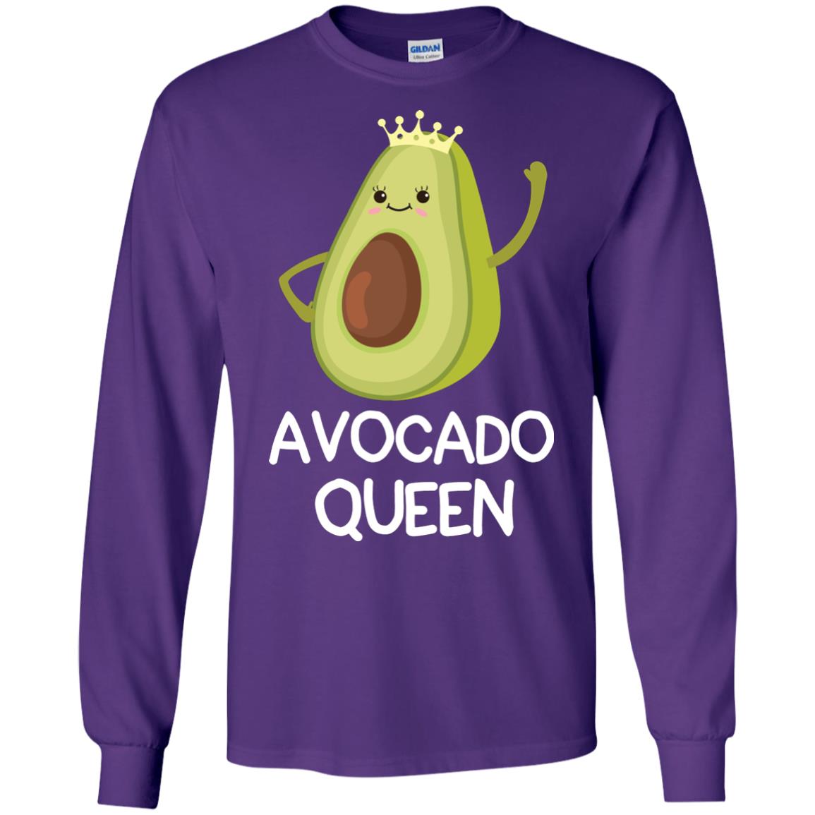 Avocado Queen Vegetarian Shirt For Girls Purple