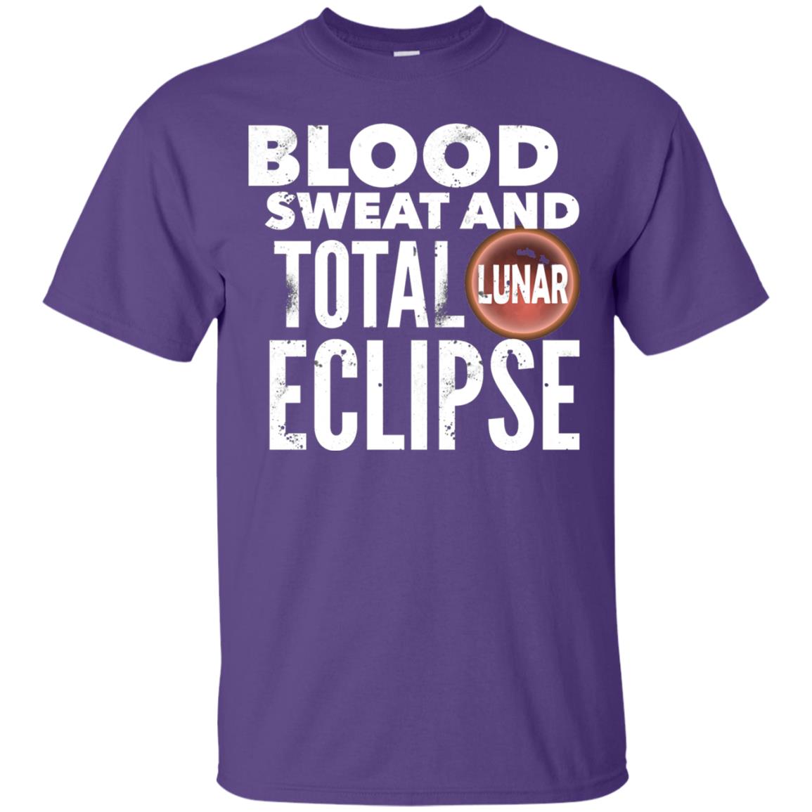 Total Lunar Eclipse 2018 Blood Sweat T-shirt Purple