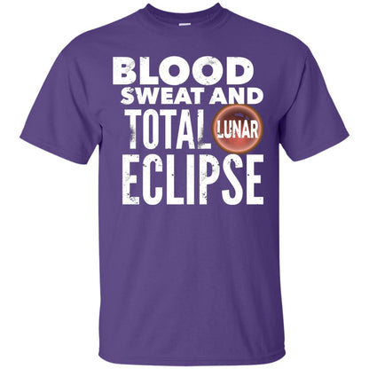 Total Lunar Eclipse 2018 Blood Sweat T-shirt Purple
