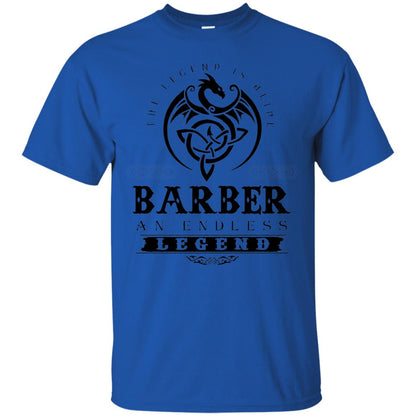 Barber T-shirt The Legend Is Alive Royal