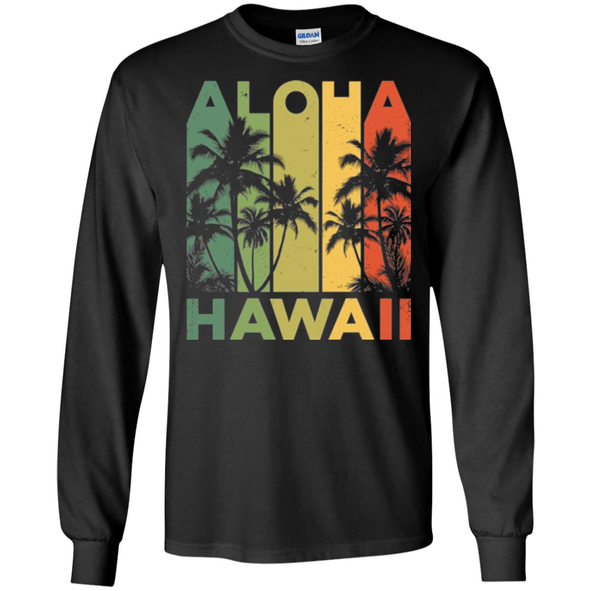 Vintage Hawaiian Islands T-shirt Black