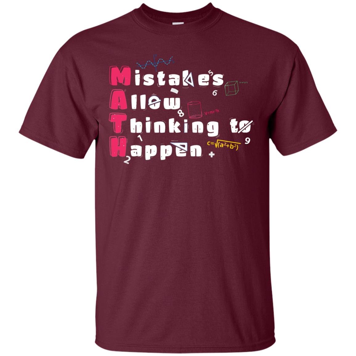 Mistakes Allow Thinking To Happen Shirt Maroon
