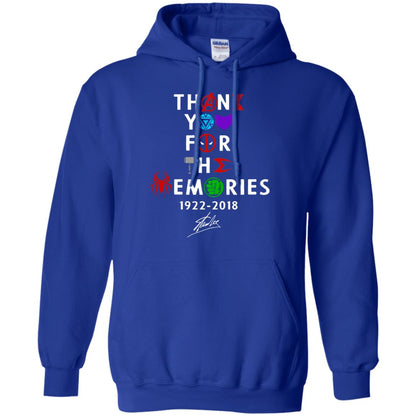 Thank You For The Memories Stan Lee Movie Hero Fan Shirt Royal