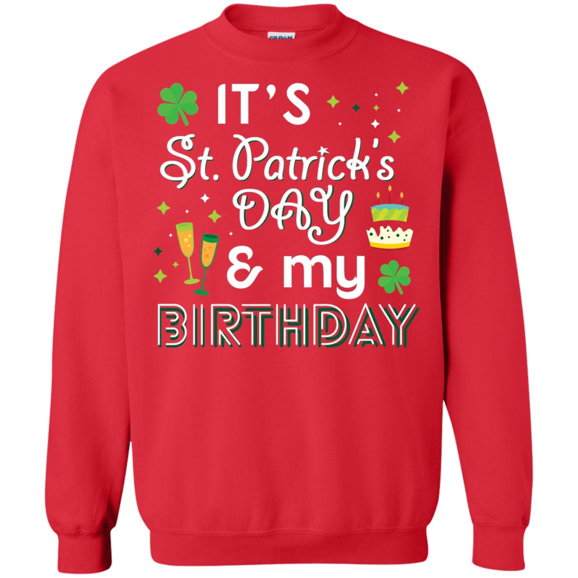 Funny My Birthday St Patricks Day Drinking T-shirt Red