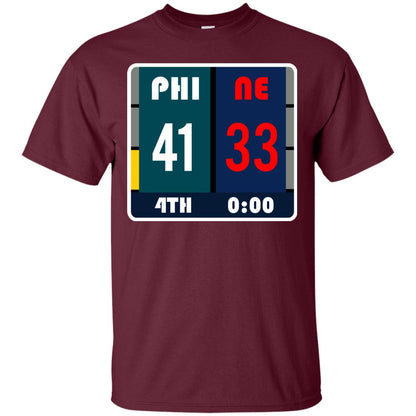 Football Philadelphia T-shirt Eagles Vs New England Maroon