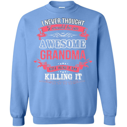 Nana T-shirt I Never Thought I Would Be An Awesome Grandma Carolina Blue