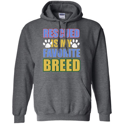 Rescued Is My Favorite Breed Shirt Dark Heather