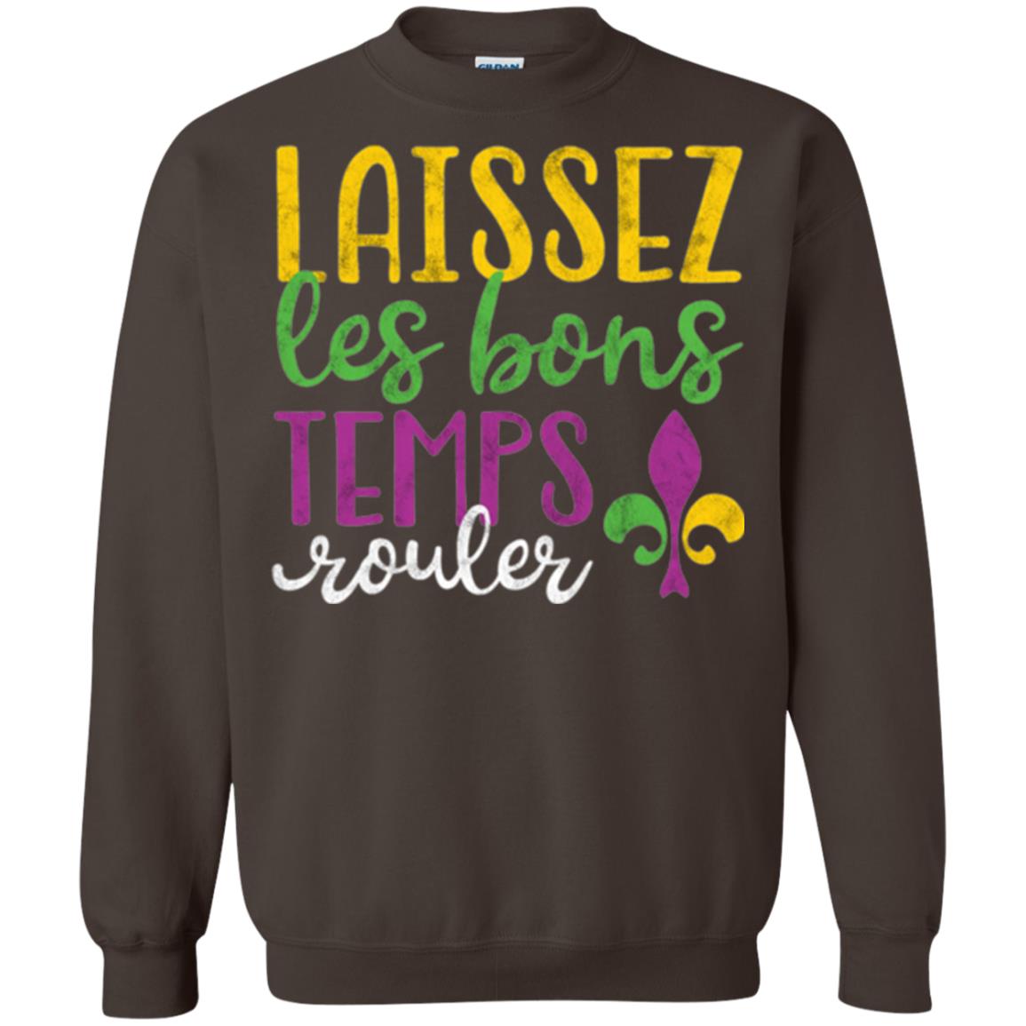 Mardi Gras T-shirt Laissez Les Bons Temps Rouler Dark Chocolate