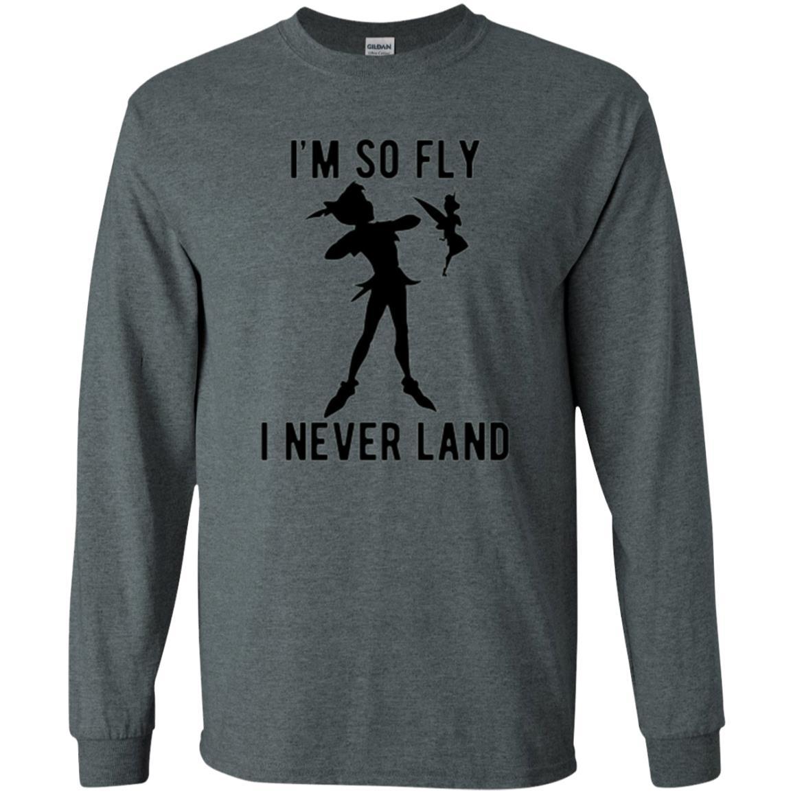 Film T-shirt Tinker Bell I'm So Fly I Never Land Dark Heather