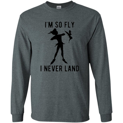 Film T-shirt Tinker Bell I'm So Fly I Never Land Dark Heather