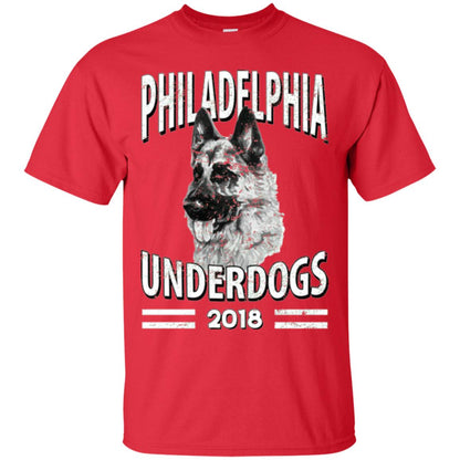 Dog Lover T-shirt Philadelphia Underdogs 2018 T-shirt Red