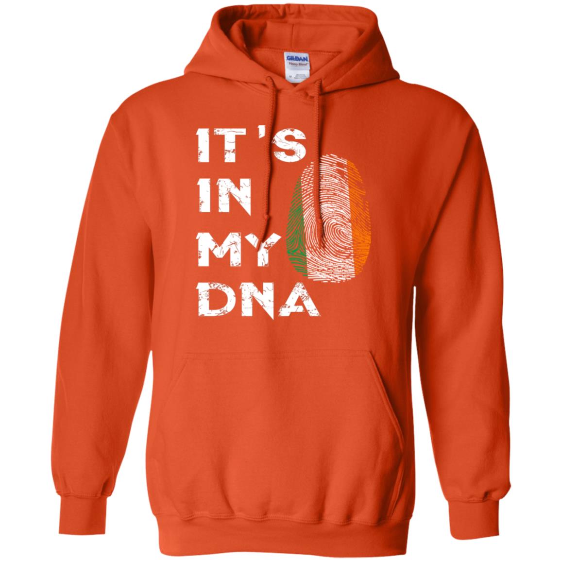 It's In My Dna Fingerprint Irish Ireland Gift Shirt Orange