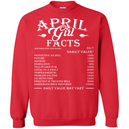 April Girl Facts T-shirt Red