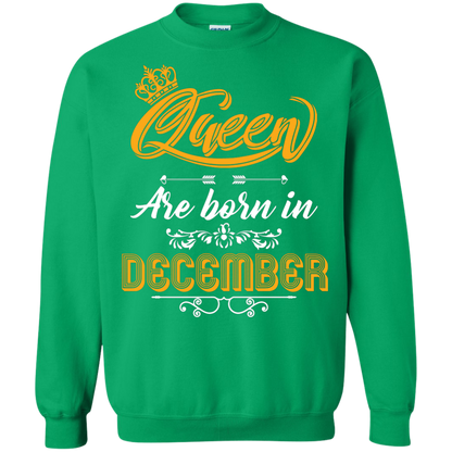 Brithday T-Shirt Queen Are Born In December Irish Green