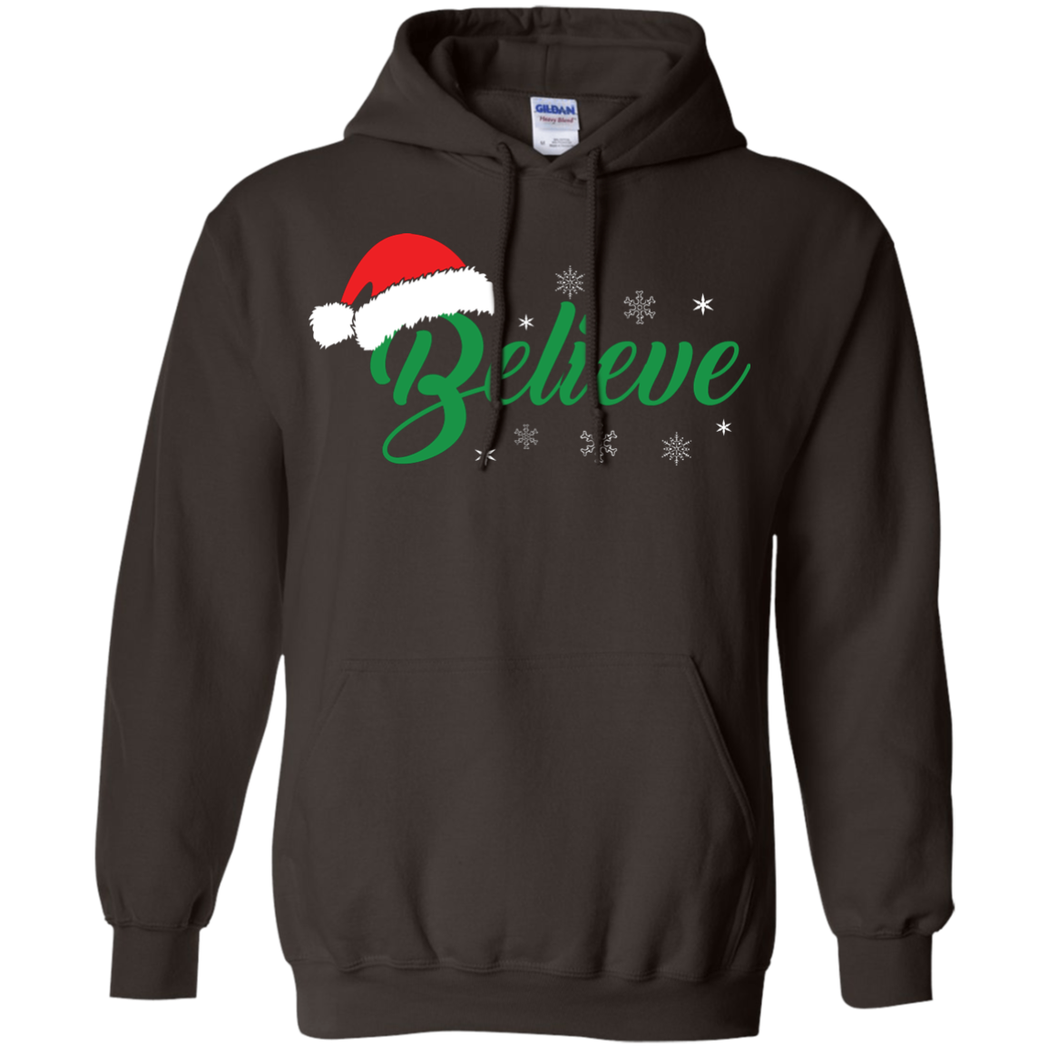 Christmas T-Shirt Believe In Santa Dark Chocolate