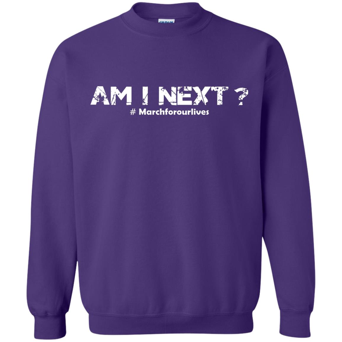 Am I Next Hash Tag March For Our Lives Gun Control T-shirt Purple