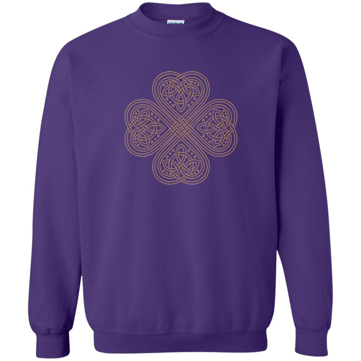 Irish Celtic Gold Knot Patricks Day Shirt Purple