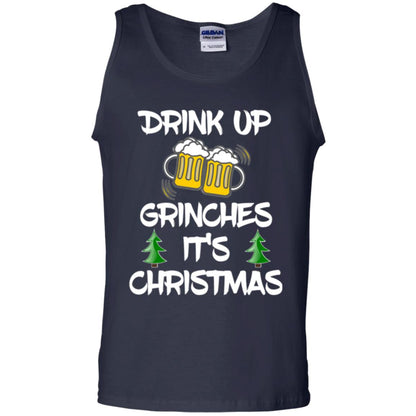 Beer Lovers T-shirt Drink Up Grinches It_s Christmas Navy