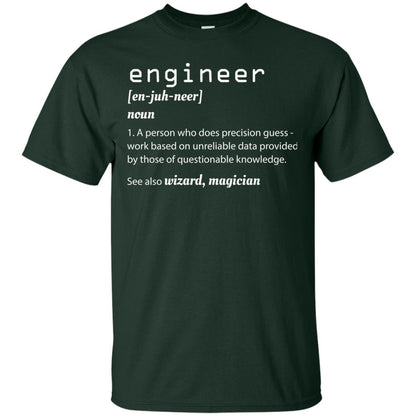 A Person Who Does Precision Guess Work Based On Engineer T-shirt Forest