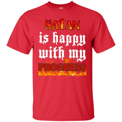Santa Is Happy With My Progress Shirt Red