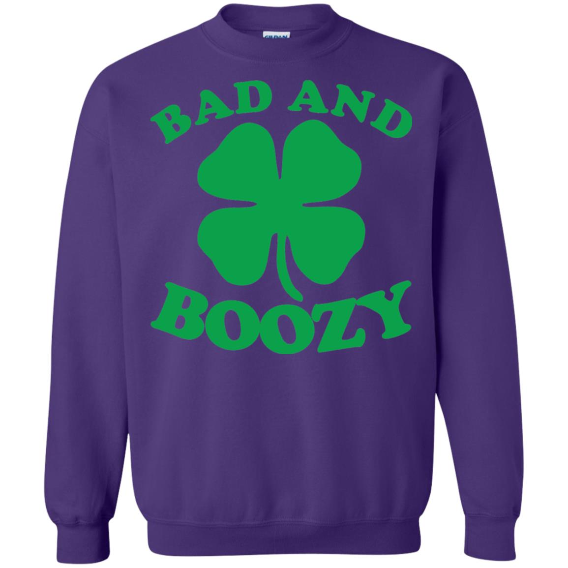 Bad And Boozy Saint Patricks Day T-shirt Purple