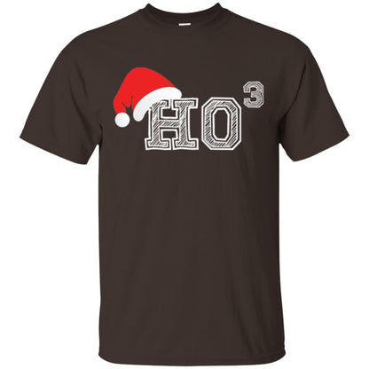 Christmas T Shirt Ho Ho Ho X 3 Third Power Dark Chocolate