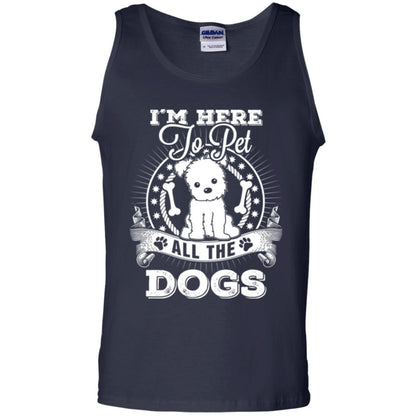 Dog Lover T-shirt I'm Here To Pet All The Dogs Navy