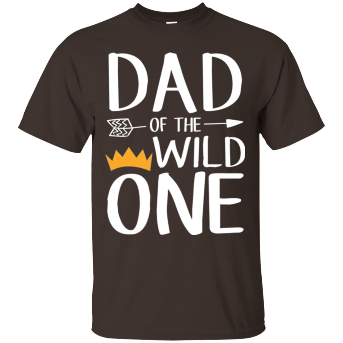 Dad Of The Wild One Daddy T-shirt Dark Chocolate