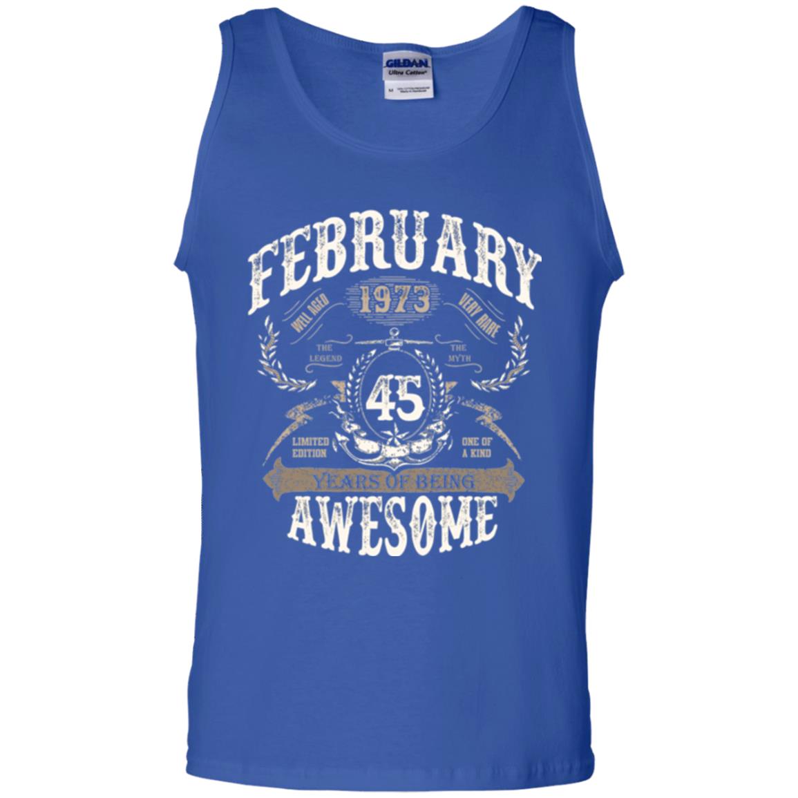 February 1973 45 Years Of Being Awesome T-shirt 45 Years Old Royal