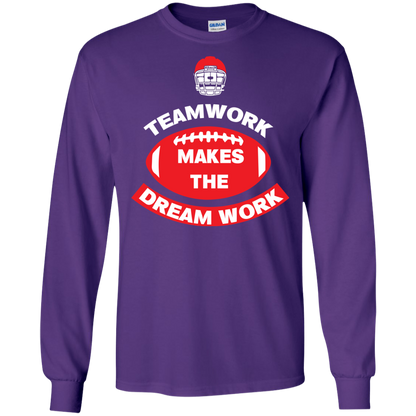 Football T-shirt TeamWork Makes The Dreamwork Purple