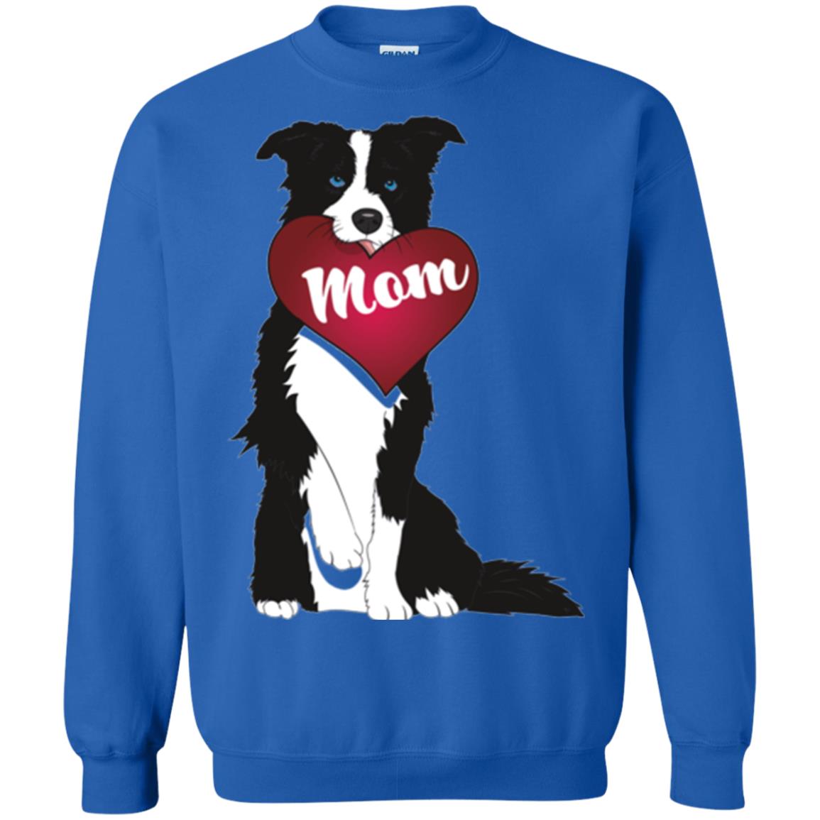 Dog Lover T-sshirt Border Collie Fetching Valentine Heart Royal