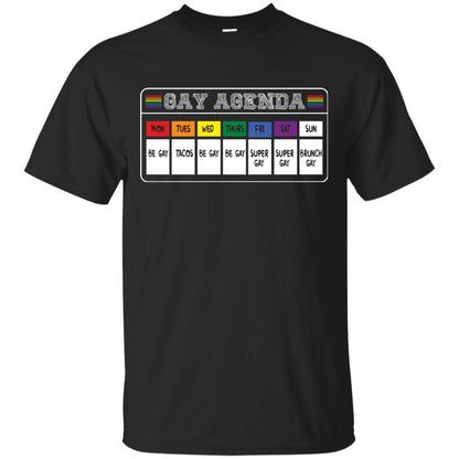 Gay Agenda Funny Lgbt T-shirt Black
