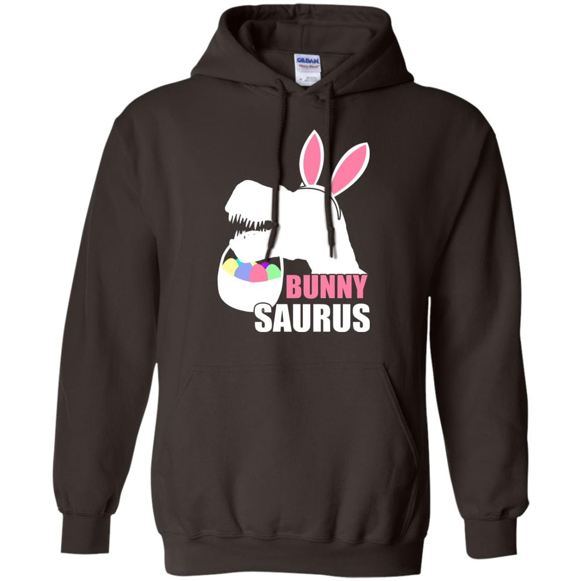 Bunnysaurus Easter Dinosaur Lover Shirt Dark Chocolate