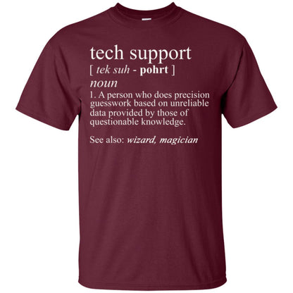 Tech Support T-shirt Maroon