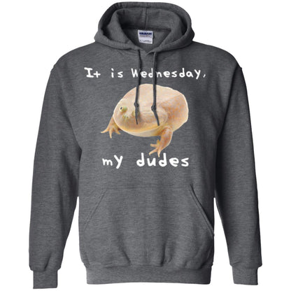Funny Frog T-shirt It Is Wednesday My Dudes Dark Heather