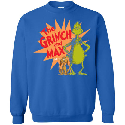 Cartoon T-shirt Dr. Seuss Grinch And Max Burst Royal