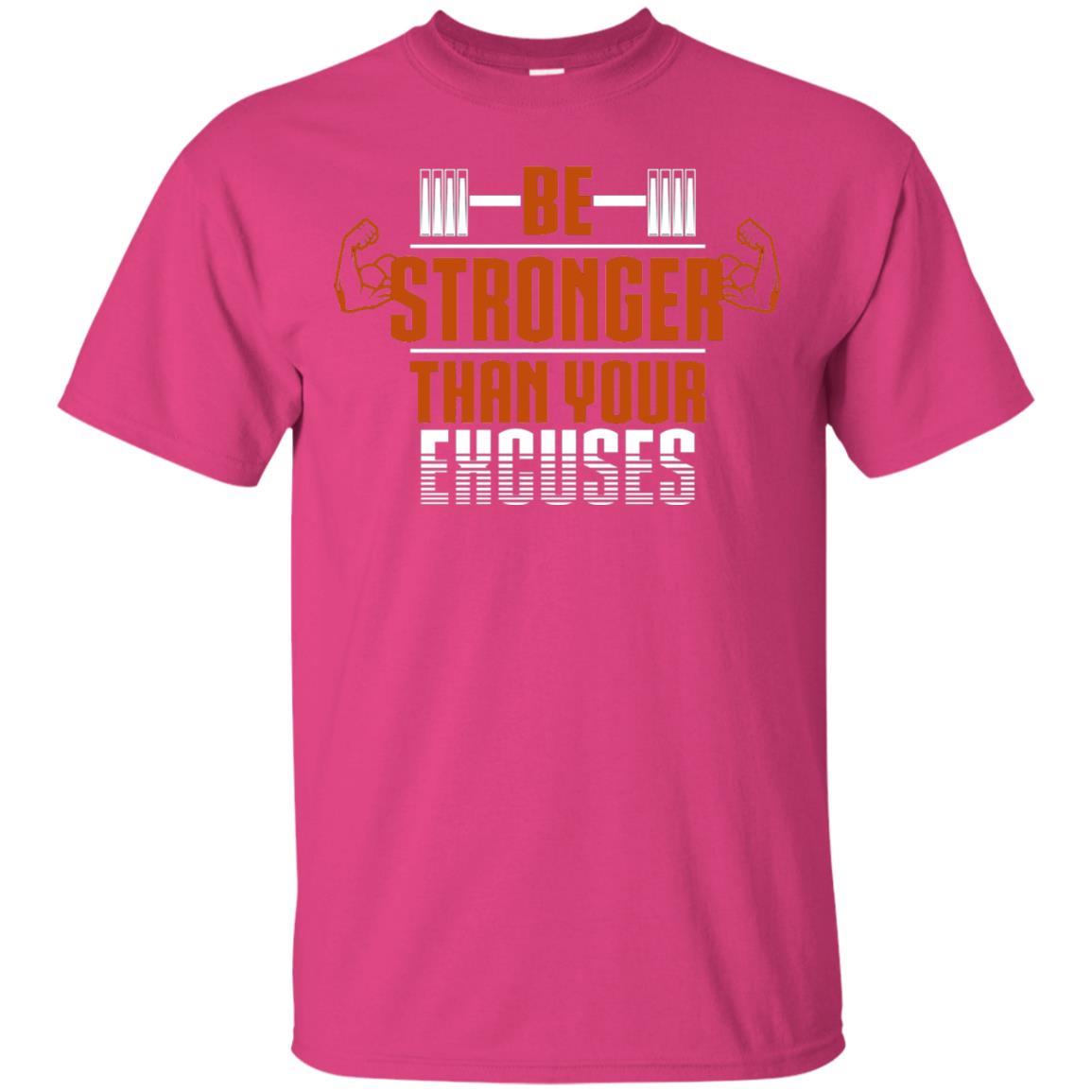 Be Stronger Than Your Excuses Fitness T-shirt Heliconia