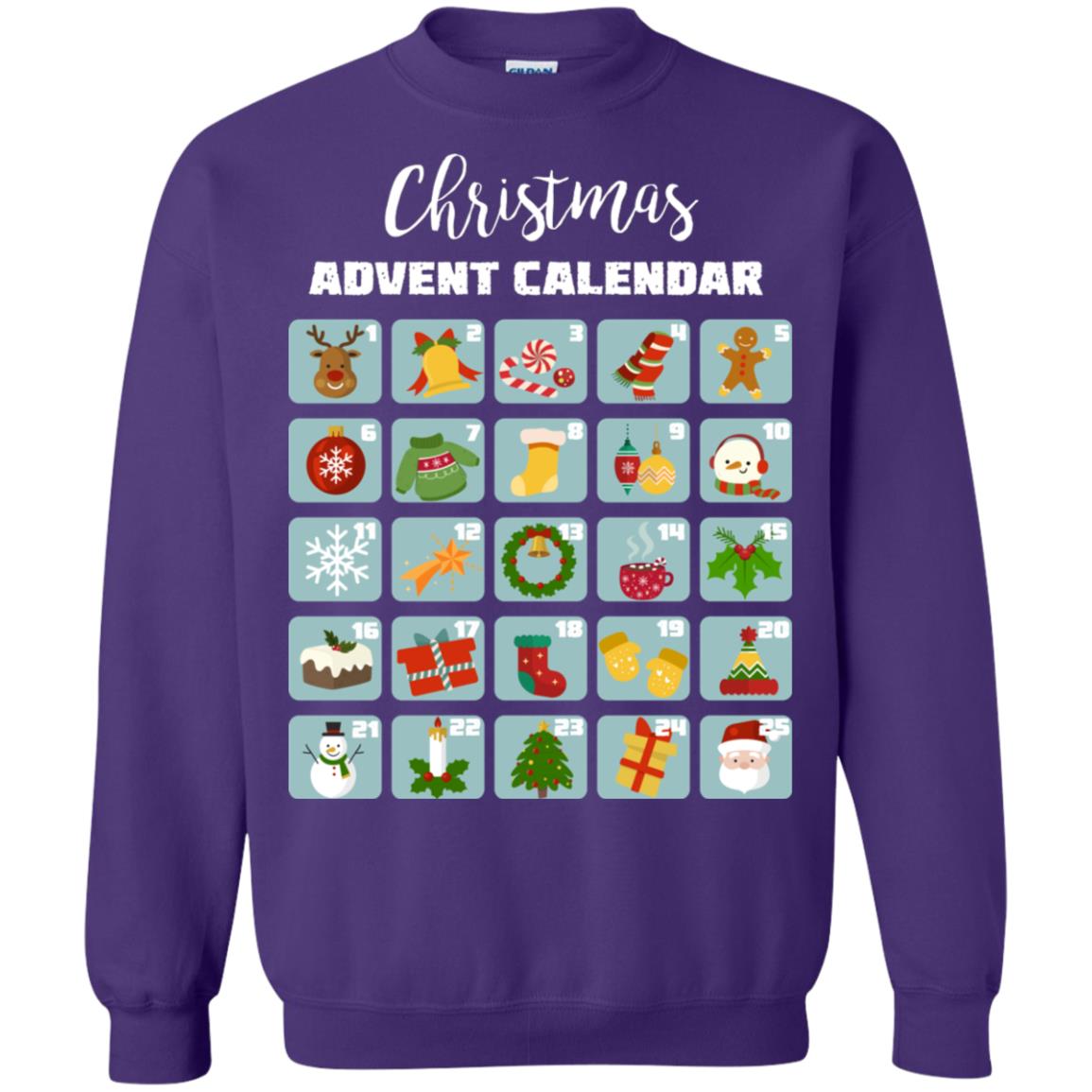 Christmas Calendar December 2018 Gift Shirt Purple