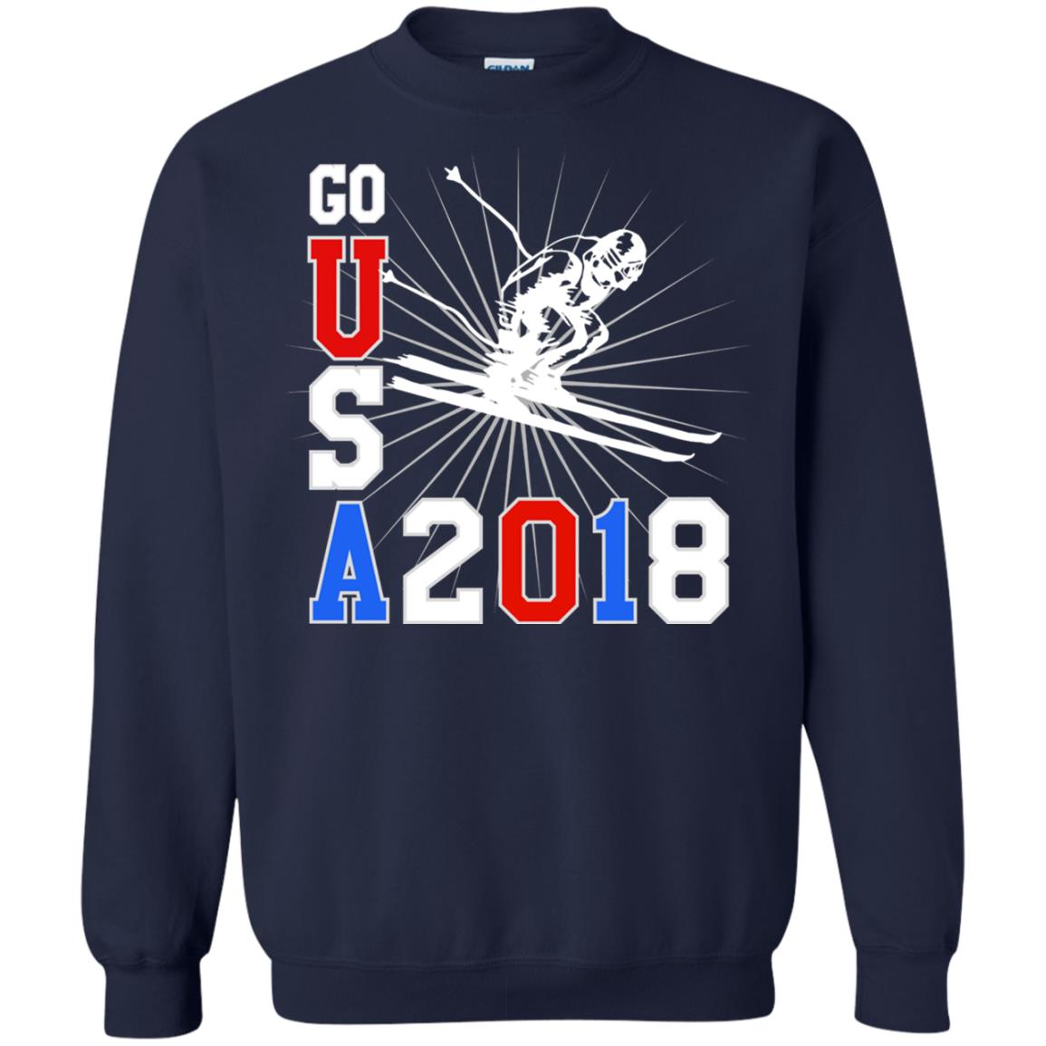 Alpine Skiing T-shirt Go Usa 2108 Cool Navy