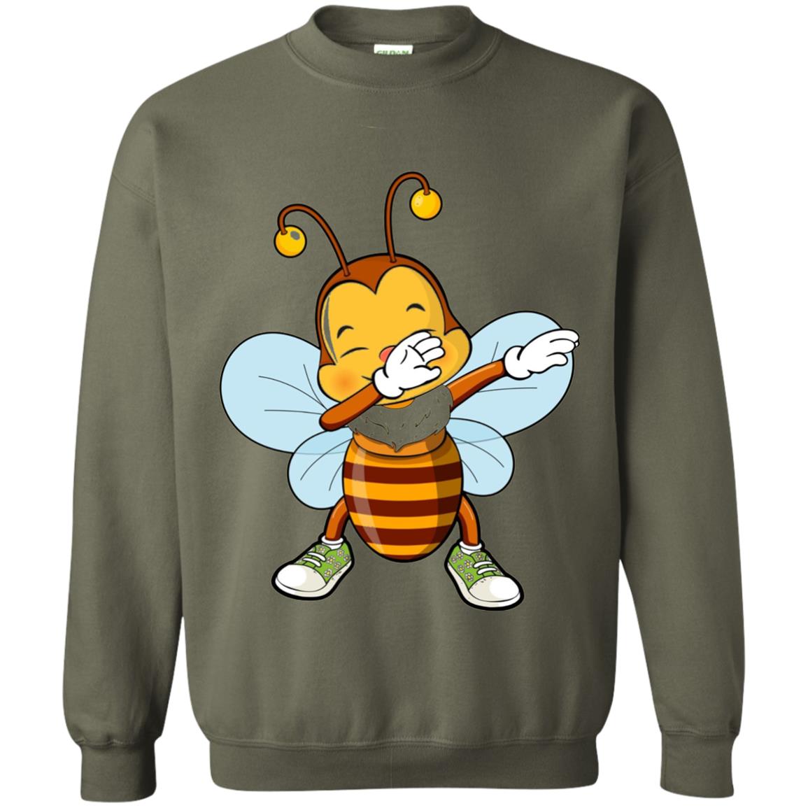Dabbing Bee Dab Dancing Beekeeping Bee Lover T-shirt Military Green
