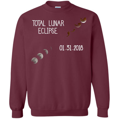 Total Lunar Eclipse 01-31-2018 Celebration Shirt Maroon