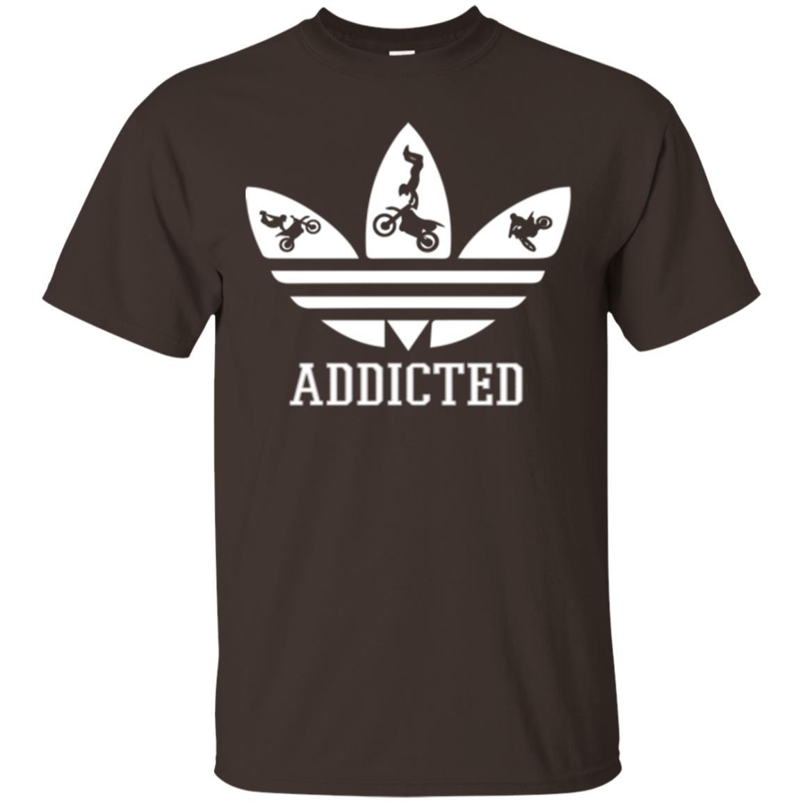 Motocross T-shirt Addicted Dirt Bike Dark Chocolate
