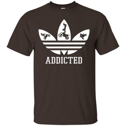 Motocross T-shirt Addicted Dirt Bike Dark Chocolate