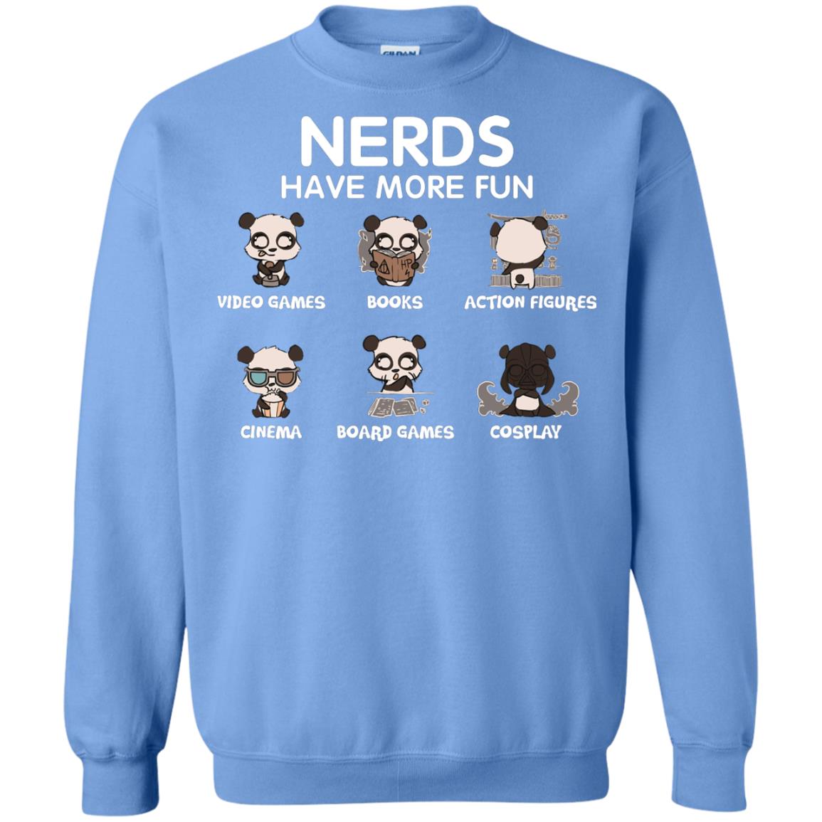 Nerds Have More Fun Video Games Books Action Figures Shirts Carolina Blue