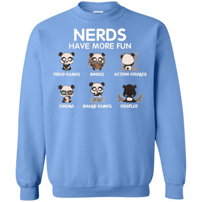 Nerds Have More Fun Video Games Books Action Figures Shirts Carolina Blue