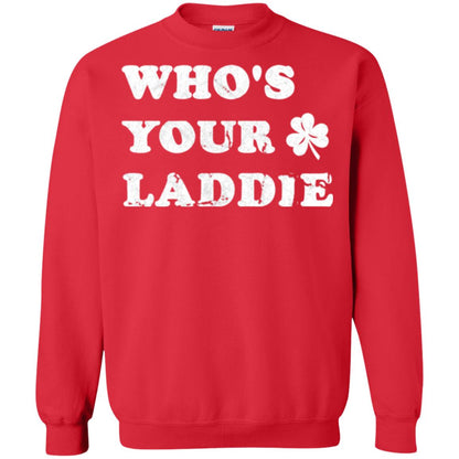 Whos Your Laddie Cute Shamrock T-shirt Red